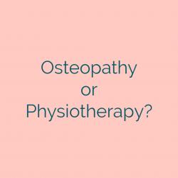 difference between osteopath and physiotherapist